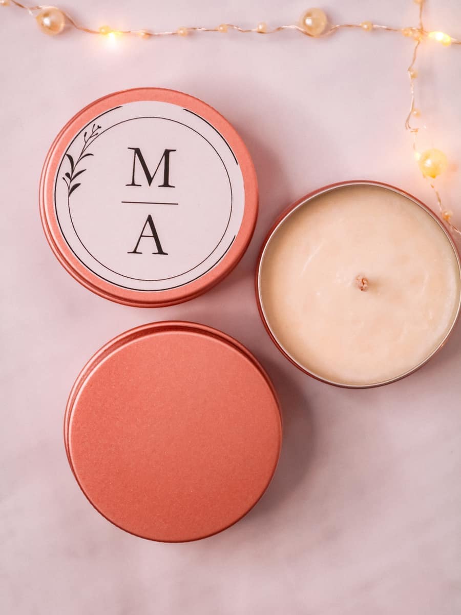Marturii Nunta lumanare Cutiuta metalica 50g - imagine 17